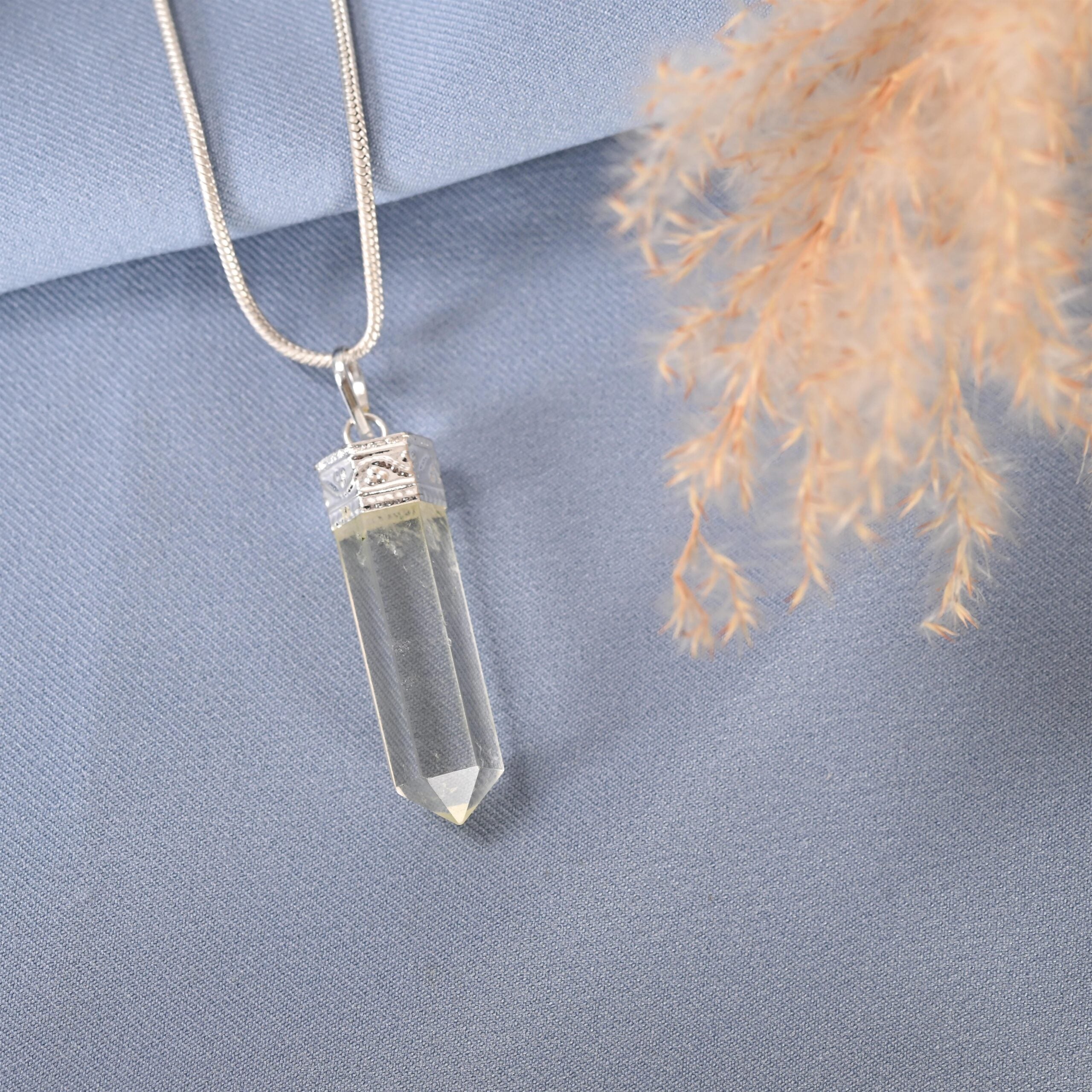 Clear Quartz Pencil Pendant